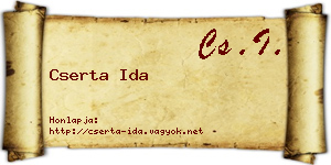 Cserta Ida névjegykártya